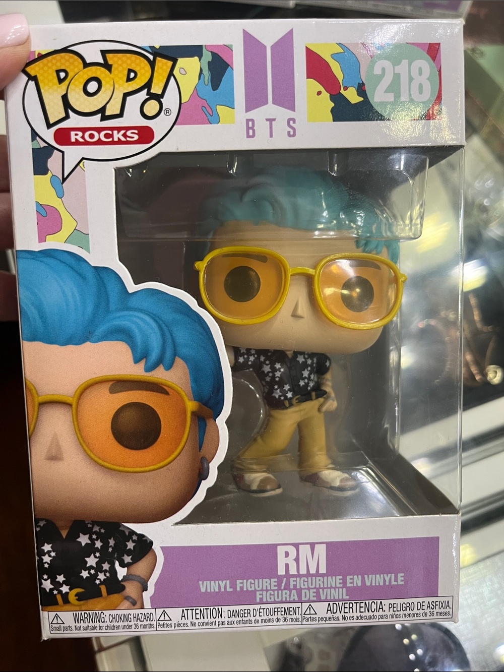 Funko Pop! Rocks Blue-Haired Figure with Yellow Sunglasses